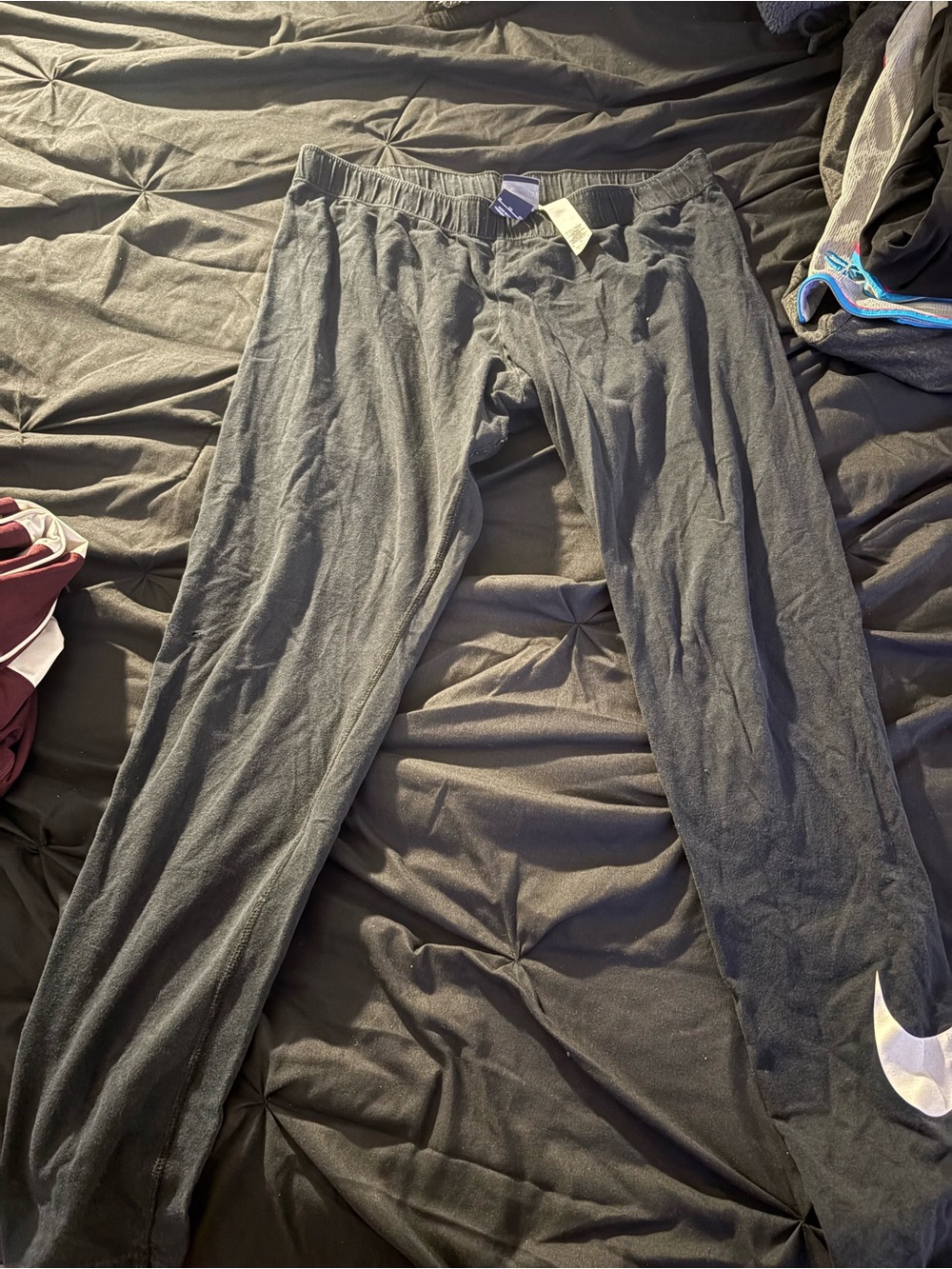 Nike Black Leggings with White Swoosh